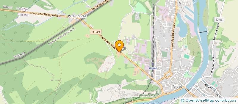 localisation de l'entreprise PRODUWEB FRANCE  GIVET