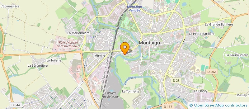 localisation de l'entreprise PRODVICE à MONTAIGU-VENDEE