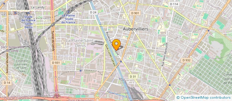 localisation de l'entreprise PRODXTASY  AUBERVILLIERS