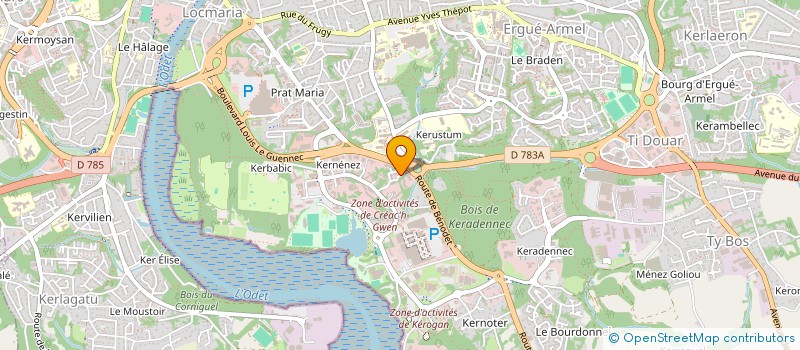 localisation de l'entreprise PRODY  QUIMPER