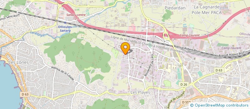 localisation de l'entreprise PRODYELEC à SIX-FOURS-LES-PLAGES