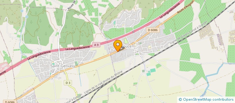 localisation de l'entreprise PROELEC.30  BEZOUCE