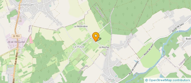 localisation de l'entreprise PROELEC 41  LES MONTILS