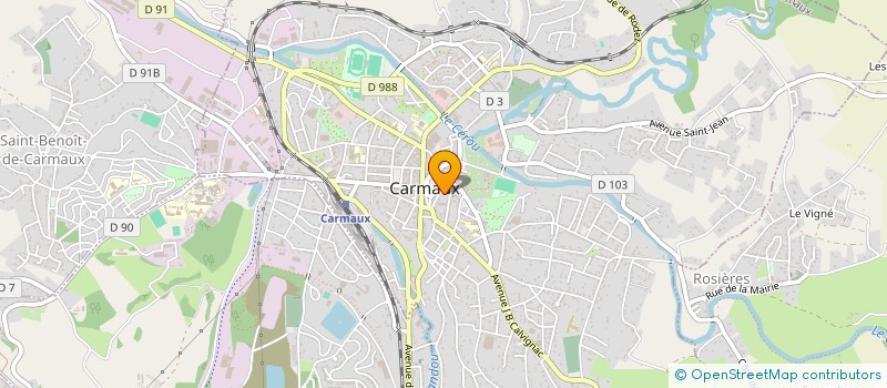 localisation de l'entreprise PROELEC 81 à CARMAUX
