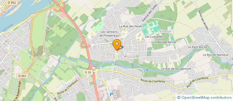localisation de l'entreprise PROELEC à VINEUIL