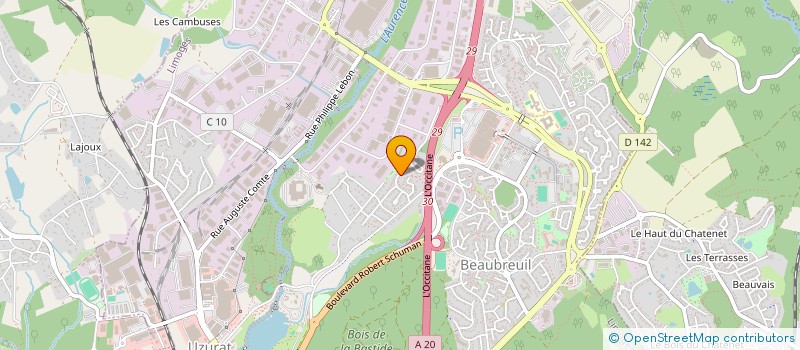 localisation de l'entreprise PROELEC 87 à LIMOGES