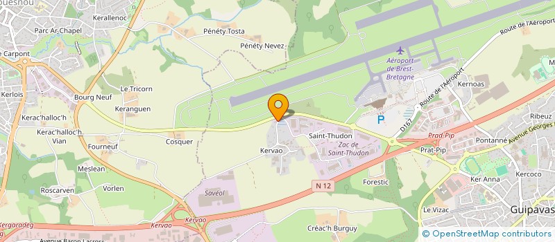 localisation de l'entreprise PROELEC  GUIPAVAS