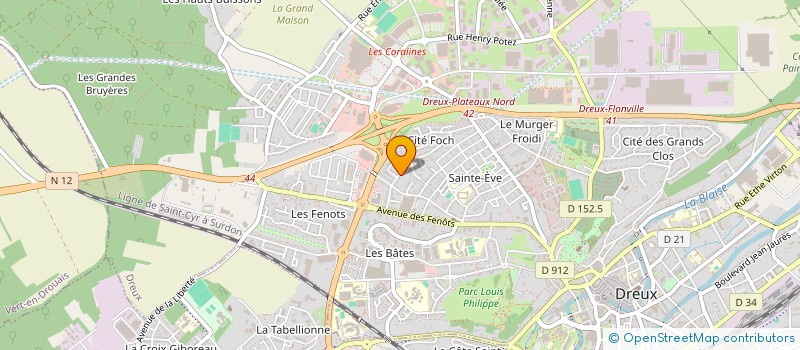 localisation de l'entreprise PROELEC28 à DREUX