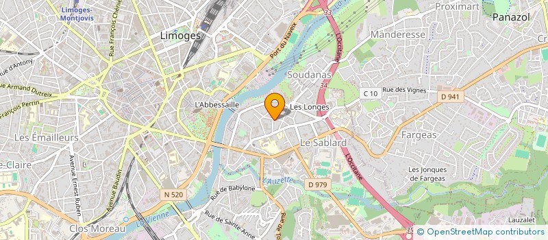 localisation de l'entreprise PROEVEN à LIMOGES