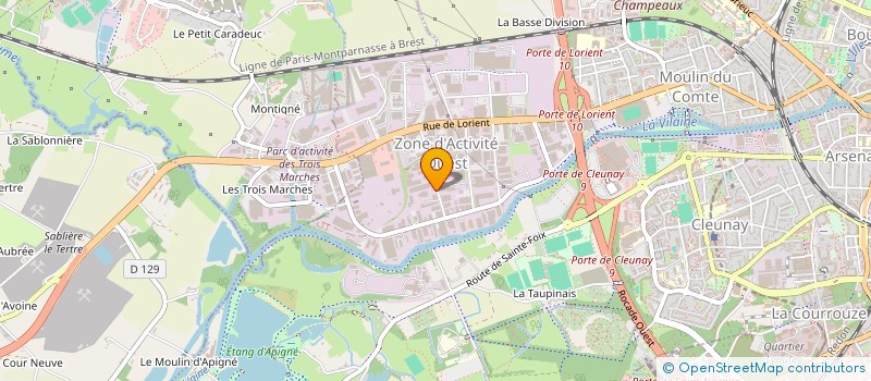 localisation de l'entreprise PROF.FOURNITURES CONFORT SERVICES à RENNES