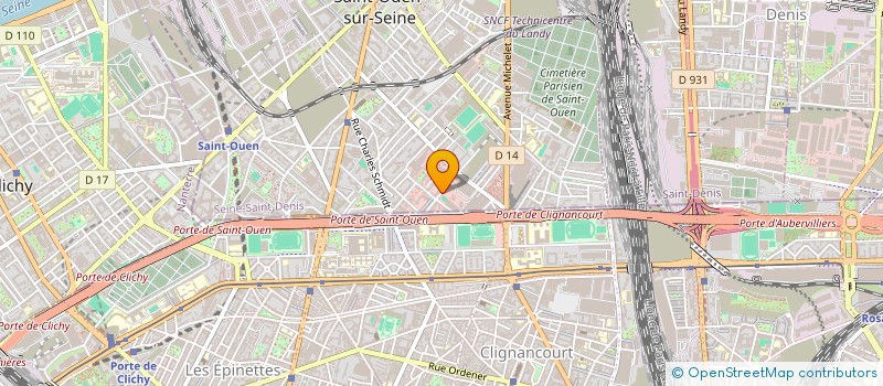 localisation de l'entreprise PROF SECURITE PROTECTION INTERVENTION à SAINT-OUEN-SUR-SEINE