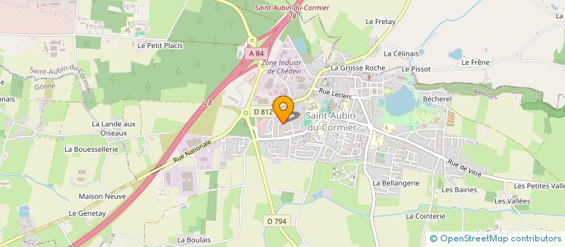 localisation de l'entreprise PROFAL  SAINT-AUBIN-DU-CORMIER