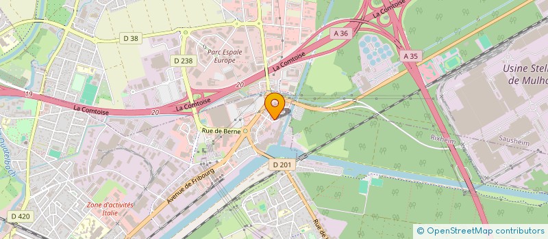 localisation de l'entreprise PROFERM à ILLZACH