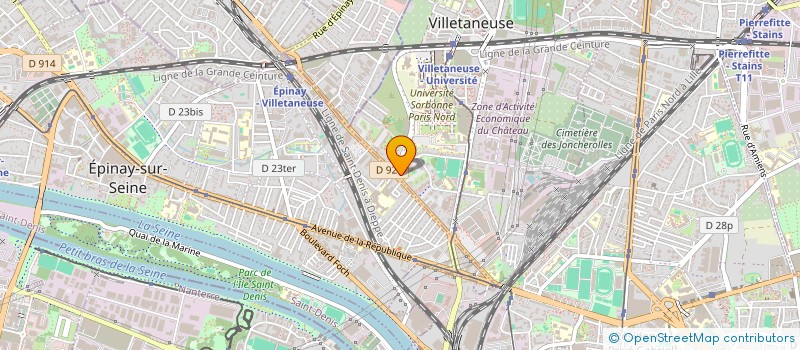 localisation de l'entreprise PROFESSEUR PNEU à VILLETANEUSE