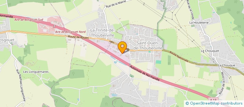 localisation de l'entreprise PROFESSION BATISSEUR PROBAT  SAINT-OUEN-DE-THOUBERVILLE