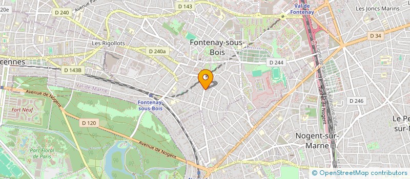localisation de l'entreprise PROFESSION OFFICE MANAGER à FONTENAY-SOUS-BOIS