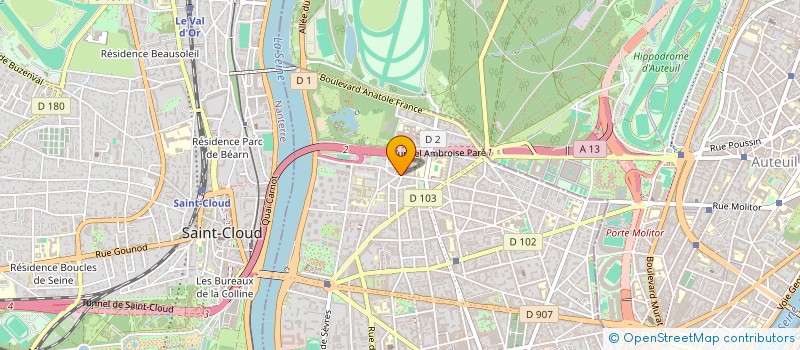 localisation de l'entreprise PROFESSION ROUTE OBJECTIF à BOULOGNE-BILLANCOURT