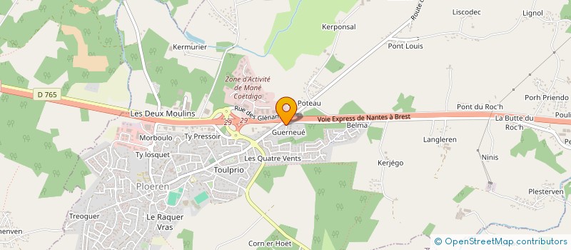 localisation de l'entreprise PROFESSION SPORT 56 à PLOEREN