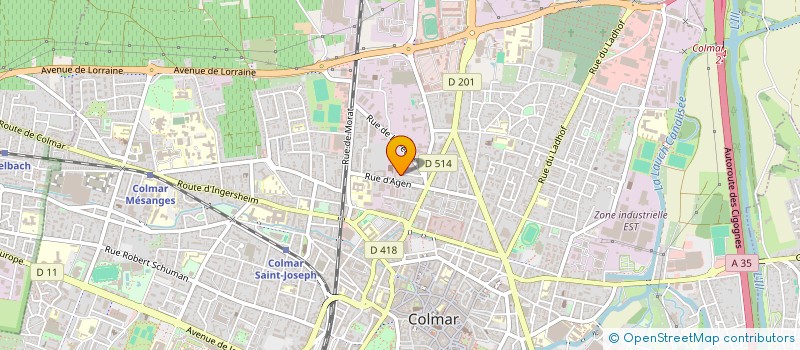 localisation de l'entreprise PROFESSION SPORT ET LOISIRS ALSACE  COLMAR