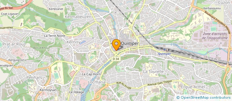 localisation de l'entreprise PROFESSION SPORT FINISTERE à QUIMPER