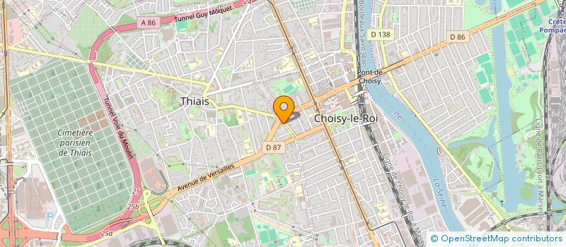 localisation de l'entreprise PROFESSIONNEL DU BATIMENT GENERAL  THIAIS