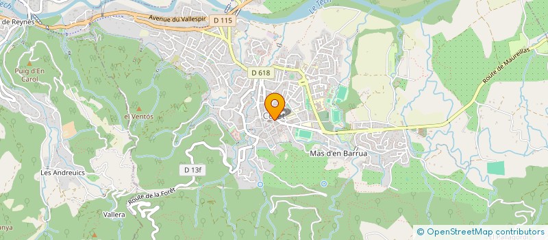 localisation de l'entreprise PROFESSIONNEL DU FROID DU ROUSSILLON  CERET