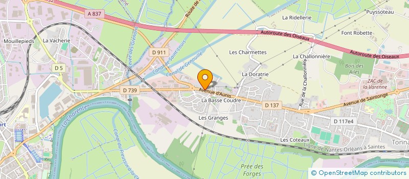 localisation de l'entreprise PROFESSIONNEL DU PNEU 17  TONNAY-CHARENTE