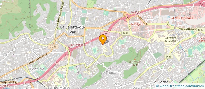 localisation de l'entreprise PROFESSIONNEL GAZ NATUREL CONFORT 83  LA VALETTE-DU-VAR