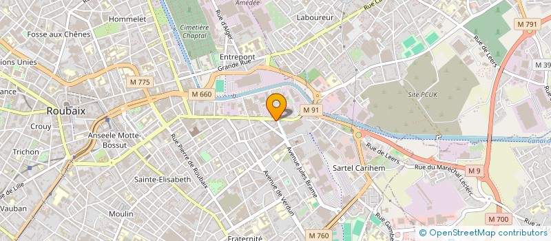 localisation de l'entreprise PROFESSIONNELS ASSOCIES LA MAINTENANCE à ROUBAIX