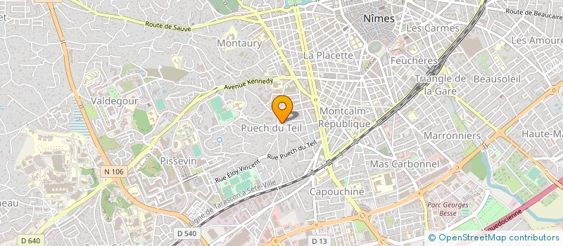 localisation de l'entreprise PROFICAS (PRODUITS FINANCIERS CONSEILS ASSISTANCE SERVICES)  NIMES