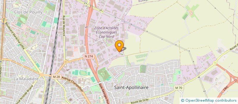 localisation de l'entreprise PROFICOM  SAINT-APOLLINAIRE