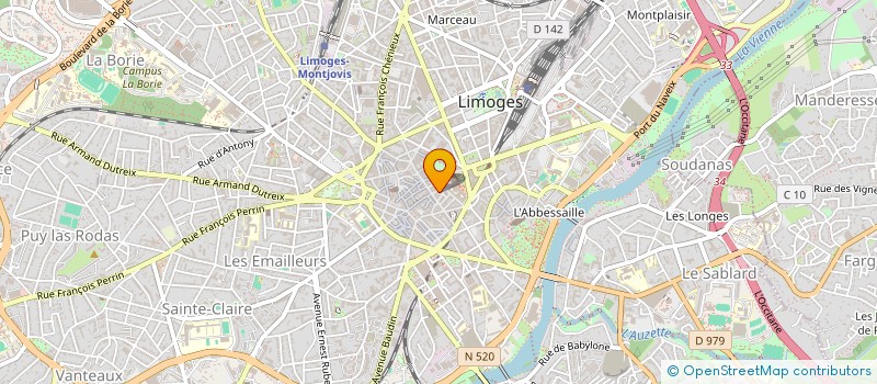 localisation de l'entreprise PROFIL à LIMOGES