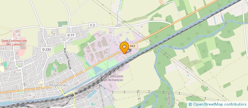 localisation de l'entreprise PROFIL INDUSTRIE à MIGENNES