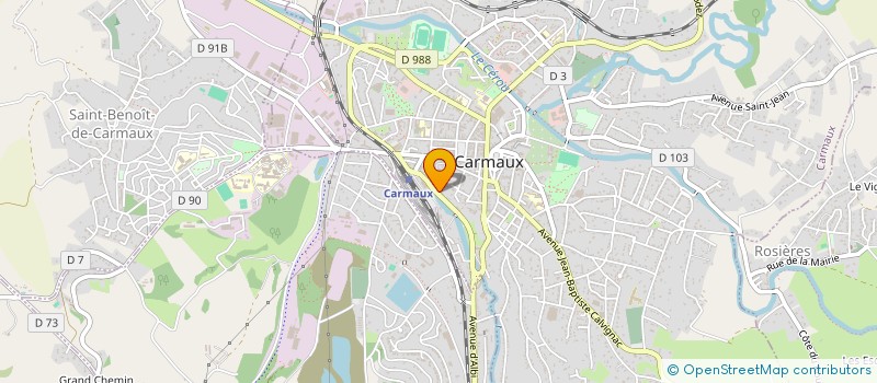 localisation de l'entreprise PROFIL-M, REALISATIONS AUDIOVISUELLES  CARMAUX