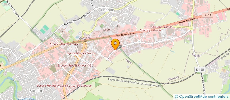 localisation de l'entreprise PROFILEO à NIORT