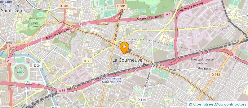localisation de l'entreprise PROFILES ACIER MARTIN LONGUEVILLE SARL à LA COURNEUVE