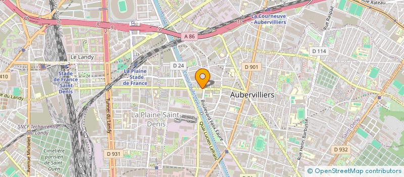 localisation de l'entreprise PROFINITION  AUBERVILLIERS
