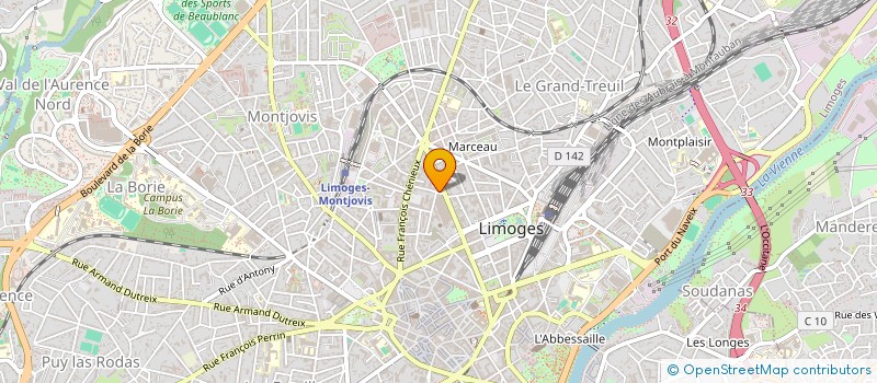 localisation de l'entreprise PROFINITY à LIMOGES