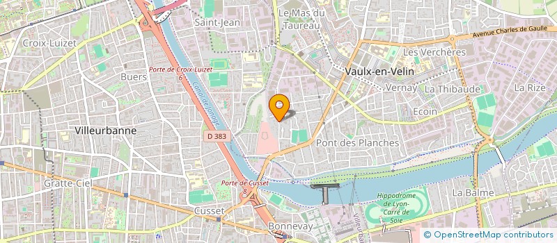 localisation de l'entreprise PROFIRE BATIMENT à VAULX-EN-VELIN