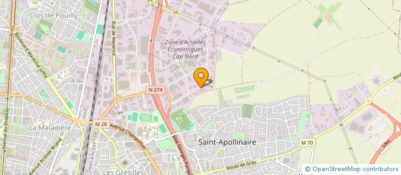 localisation de l'entreprise PROFITUNIT DIJSUD à SAINT-APOLLINAIRE