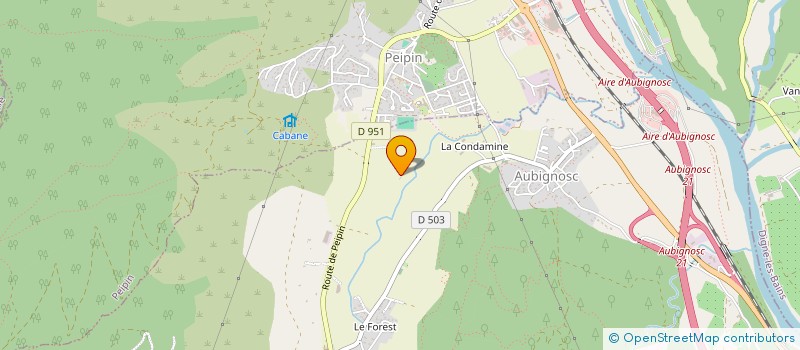 localisation de l'entreprise PROFORET à AUBIGNOSC