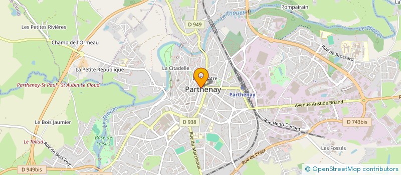 localisation de l'entreprise PROGE  PARTHENAY