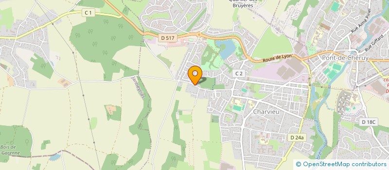 localisation de l'entreprise PROGEDI à CHARVIEU-CHAVAGNEUX