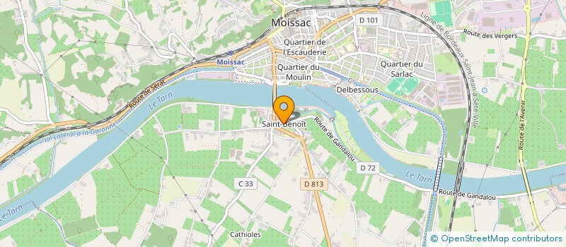 localisation de l'entreprise PROGEGOLF  MOISSAC