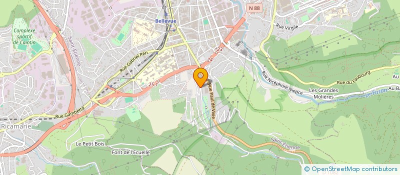 localisation de l'entreprise PROGELEC SA à SAINT-ETIENNE