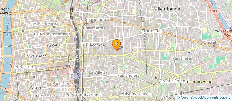 localisation de l'entreprise PROGELOC à VILLEURBANNE