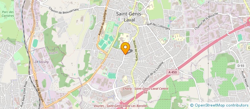 localisation de l'entreprise PROGEMA à SAINT-GENIS-LAVAL