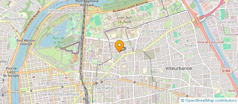 localisation de l'entreprise PROGESPACE  VILLEURBANNE