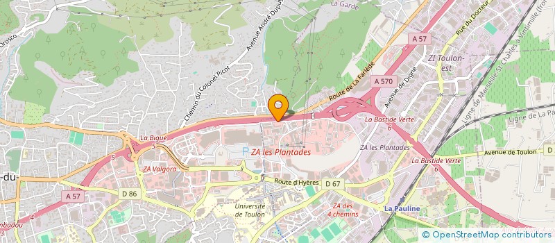 localisation de l'entreprise PROGESPORT à LA GARDE