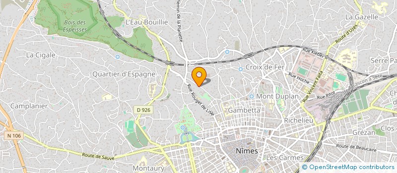 localisation de l'entreprise PROGEST  NIMES